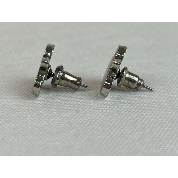 Disney Minnie Mouse Head Stud Earrings Black Red Enamel - Picture 2 of 7